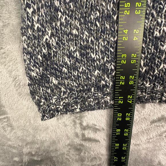 Vintage 80s Denim & Co. Jeanswear Marled Grey Acrylic Blend Turtleneck Sweater L - Picture 5 of 5